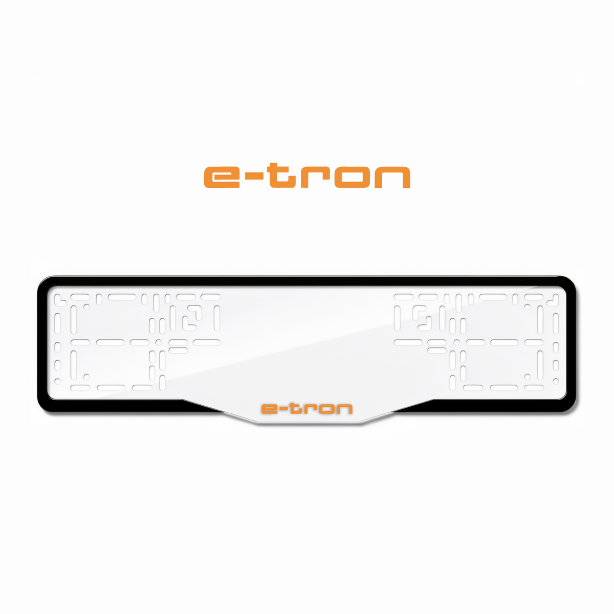Cadres de plaque d'immatriculation e-tron - Orange Hermès - GLASS