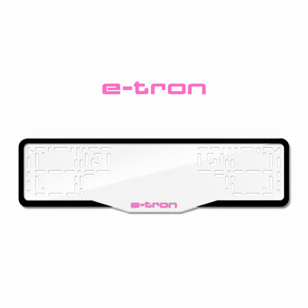 Cadres de plaque d'immatriculation e-tron - Rose - GLASS