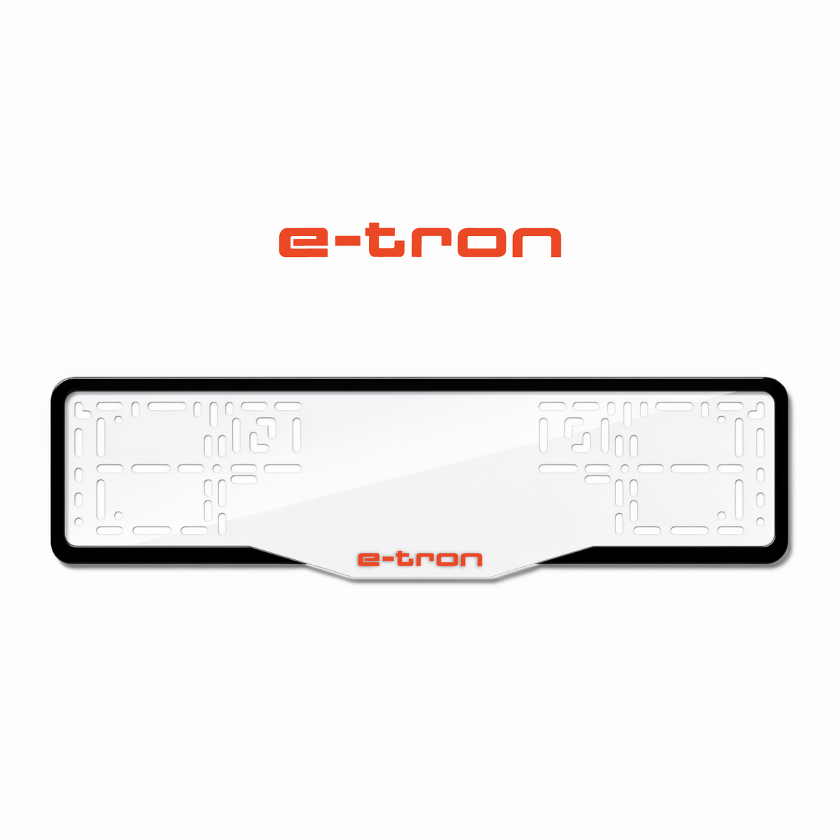 Cadres de plaque d'immatriculation e-tron - Rouge - GLASS