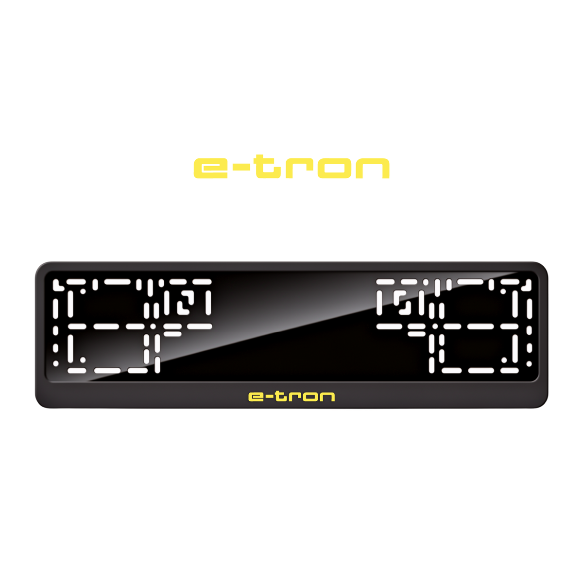 Cadres de plaque d'immatriculation e-tron - Jaune - CLASSIC