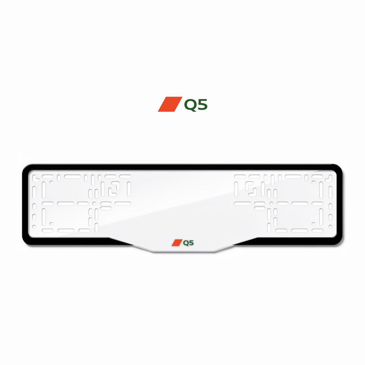 Cadres de plaque d'immatriculation Q5 - Vert - GLASS