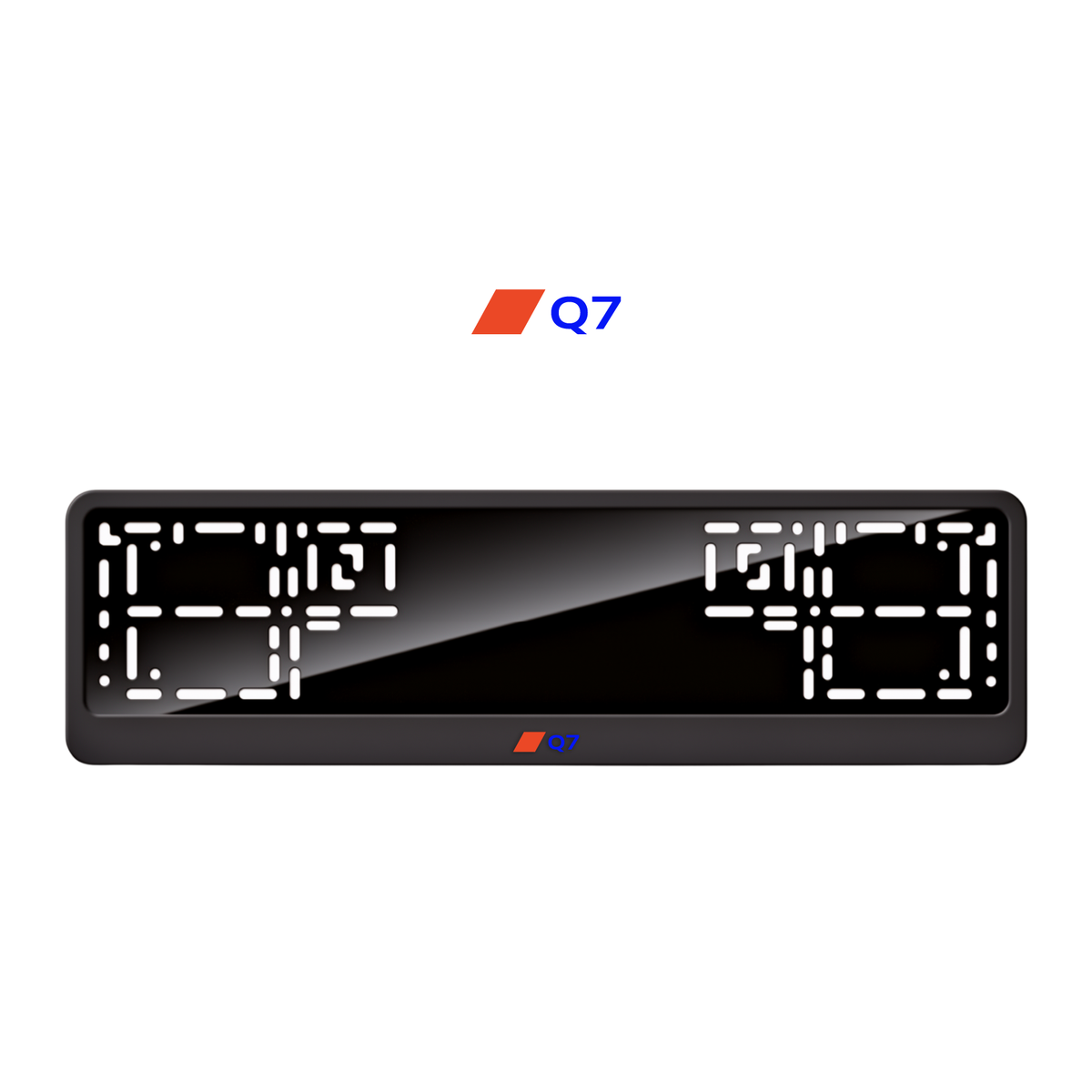 Cadres de plaque d'immatriculation Q7 - Bleu - CLASSIC