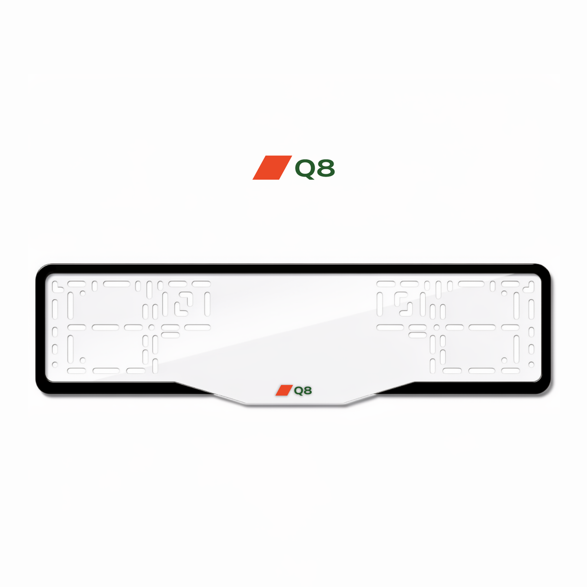 Cadres de plaque d'immatriculation Q8 - Vert - GLASS