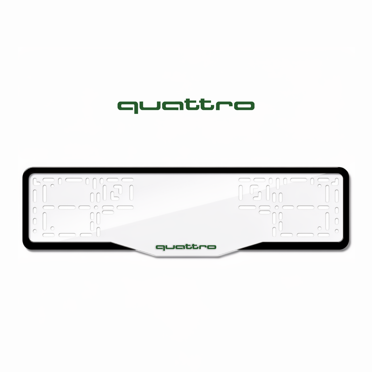 Cadres de plaque d'immatriculation quattro - Vert - GLASS