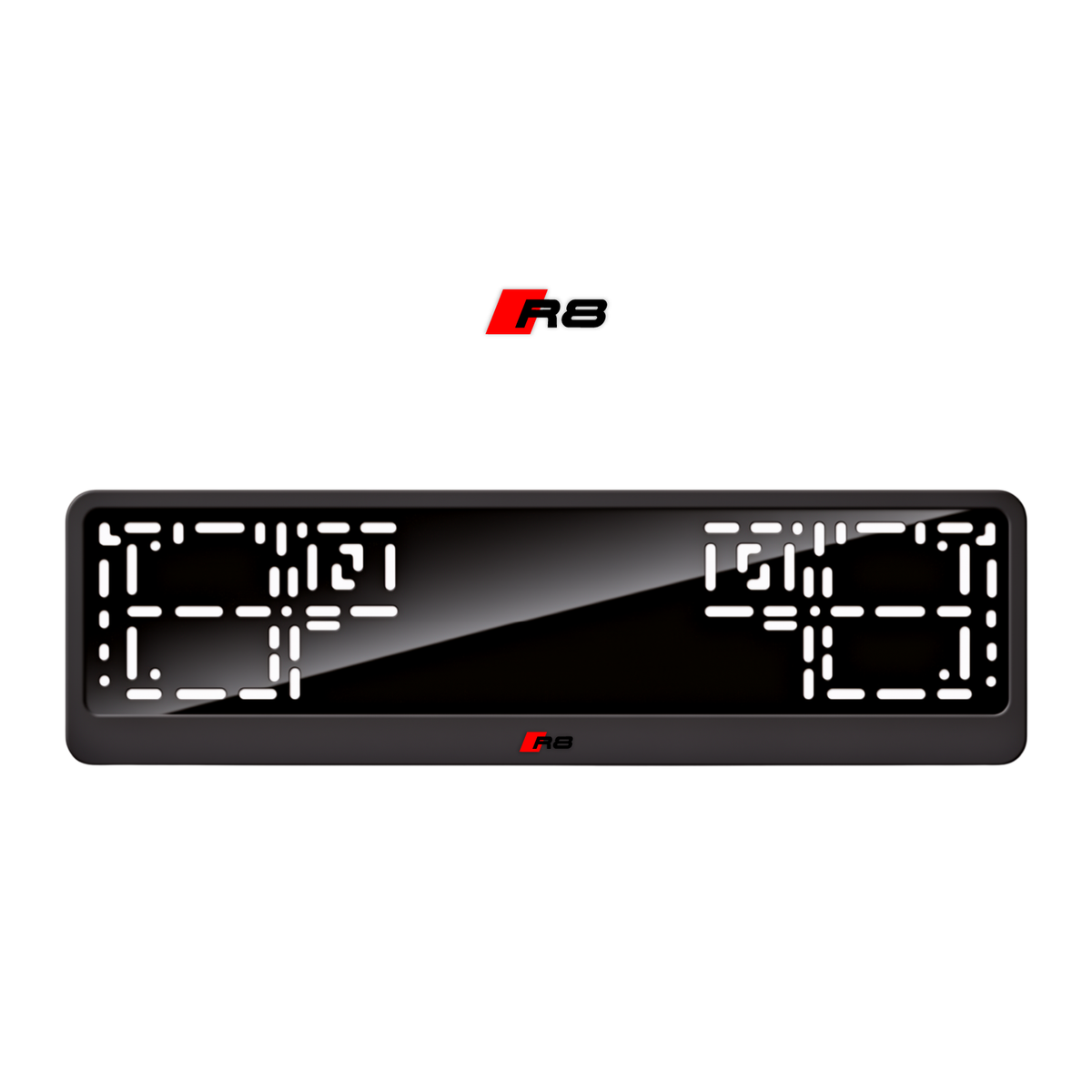 Cadres de plaque d'immatriculation R8 - Noir - CLASSIC