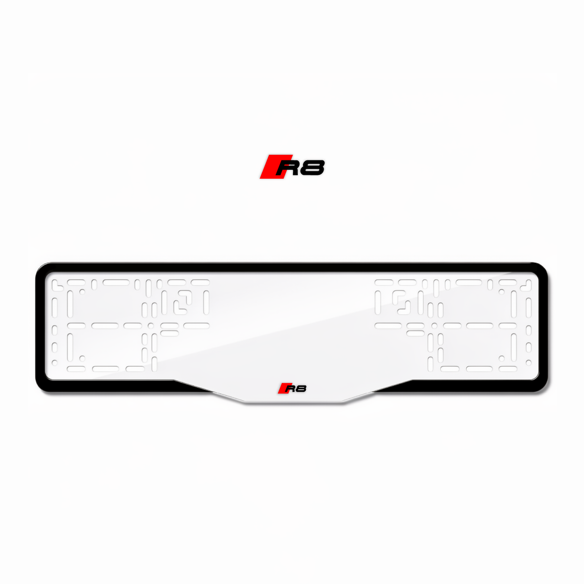 Cadres de plaque d'immatriculation R8 - Noir - GLASS