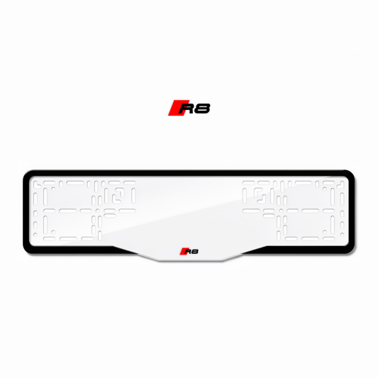 Cadres de plaque d'immatriculation R8 - Noir - GLASS