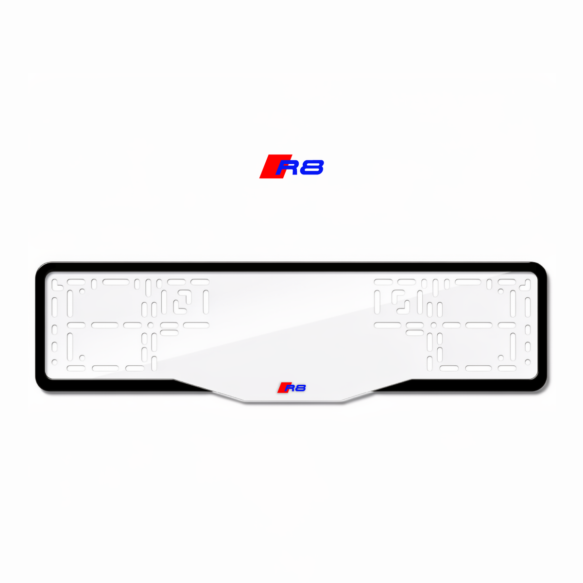 Cadres de plaque d'immatriculation R8 - Bleu - GLASS