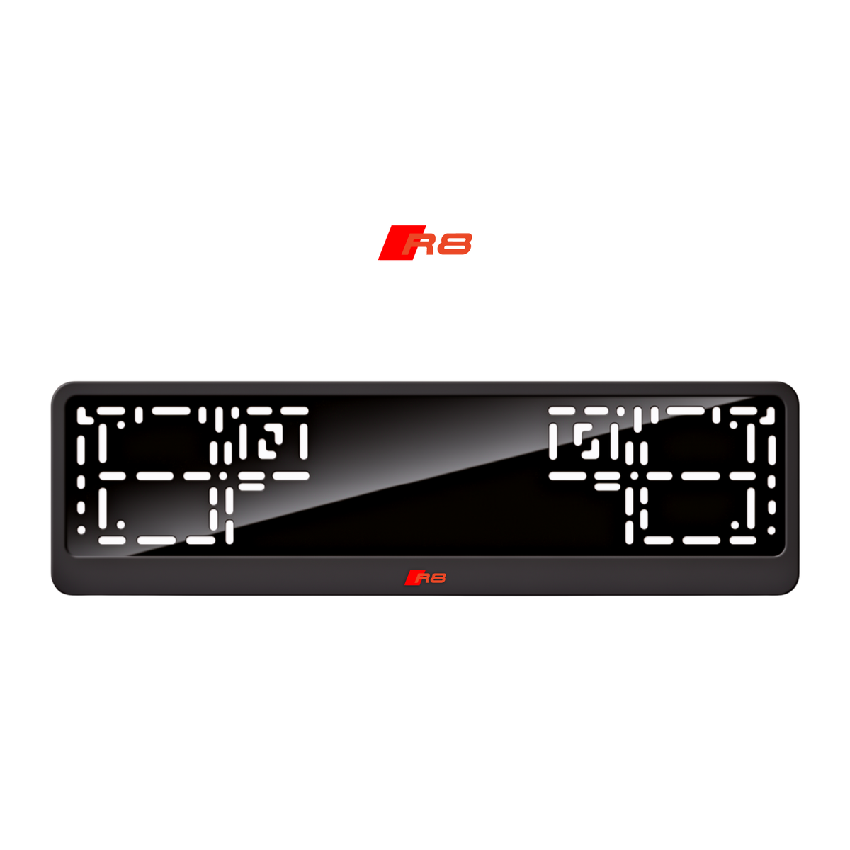 Cadres de plaque d'immatriculation R8 - Rouge - CLASSIC