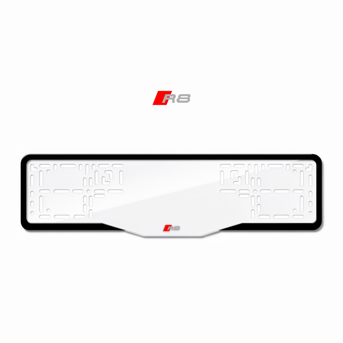 Cadres de plaque d'immatriculation R8 - Gris - GLASS