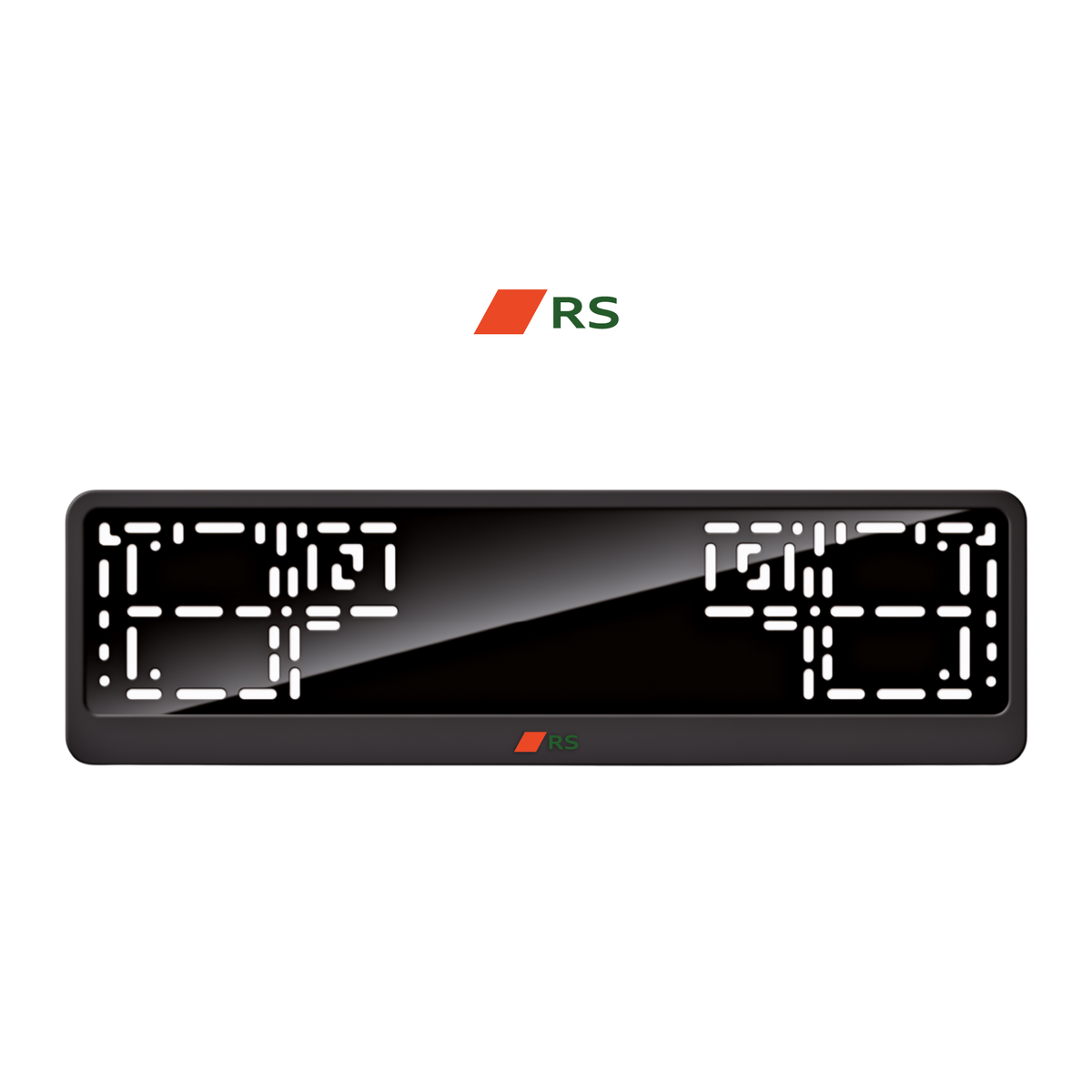 Cadres de plaque d'immatriculation RS (nouveau logo) - Vert - CLASSIC