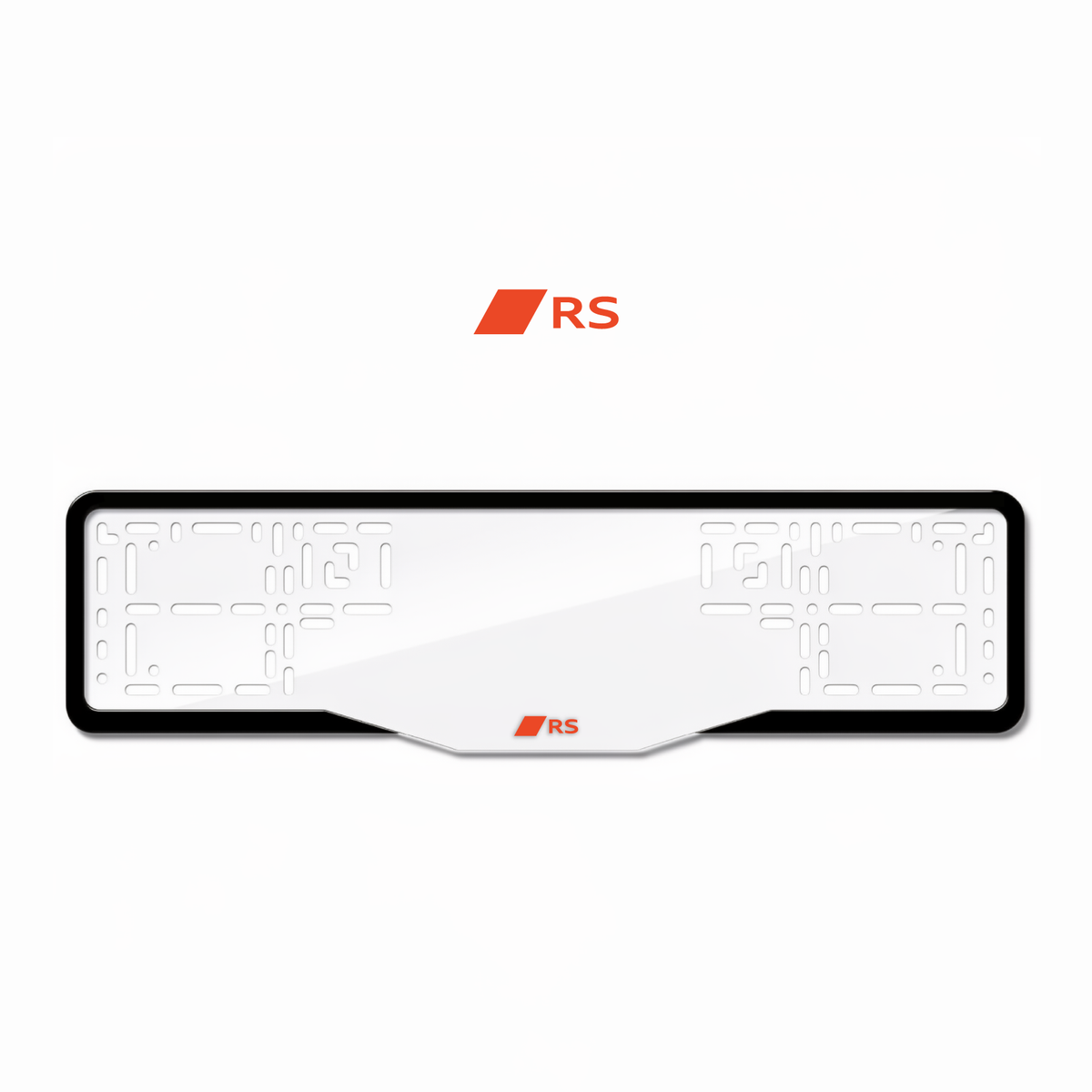 Cadres de plaque d'immatriculation RS (nouveau logo) - Rouge - GLASS