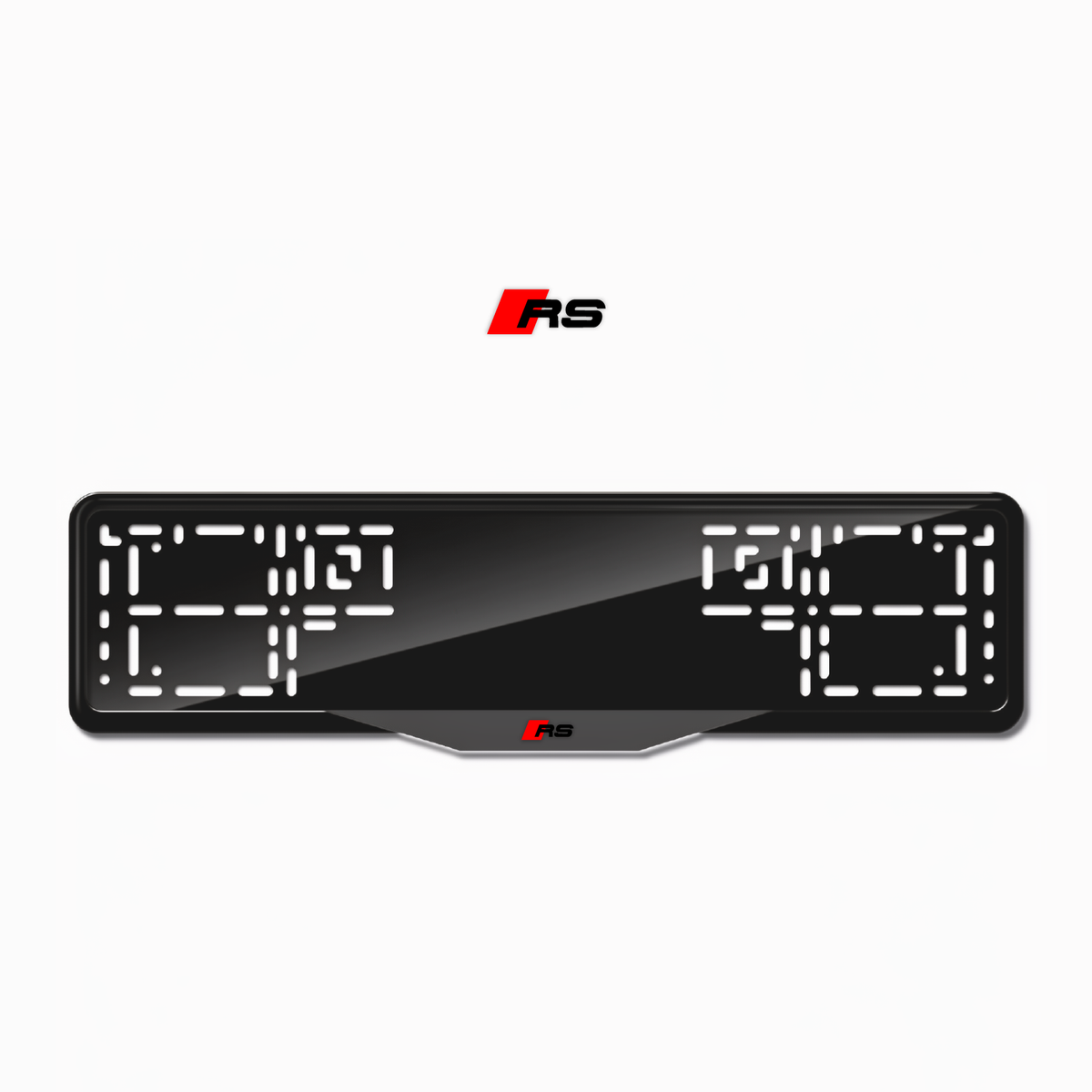 Cadres de plaque d'immatriculation RS - Noir - SATIN