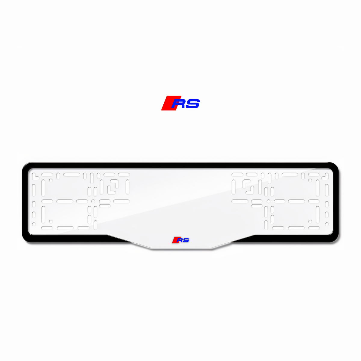 Cadres de plaque d'immatriculation RS - Bleu - GLASS