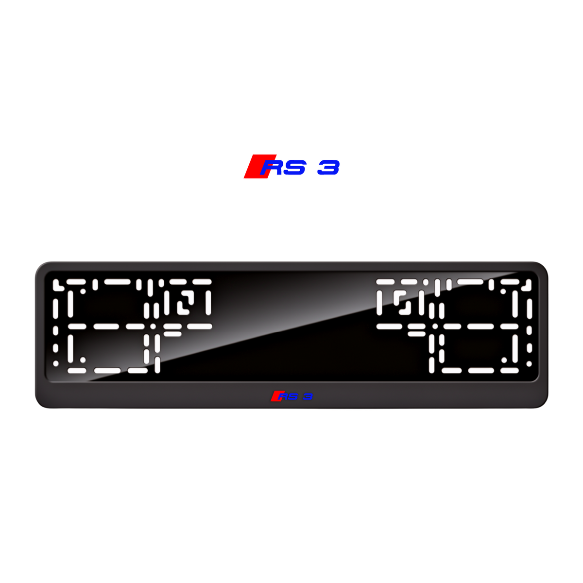 Cadres de plaque d'immatriculation RS 3 - Bleu - CLASSIC