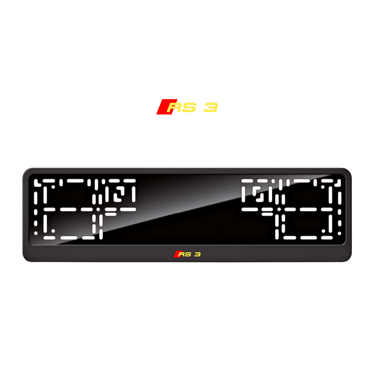 Cadres de plaque d'immatriculation RS 3 - Jaune - CLASSIC