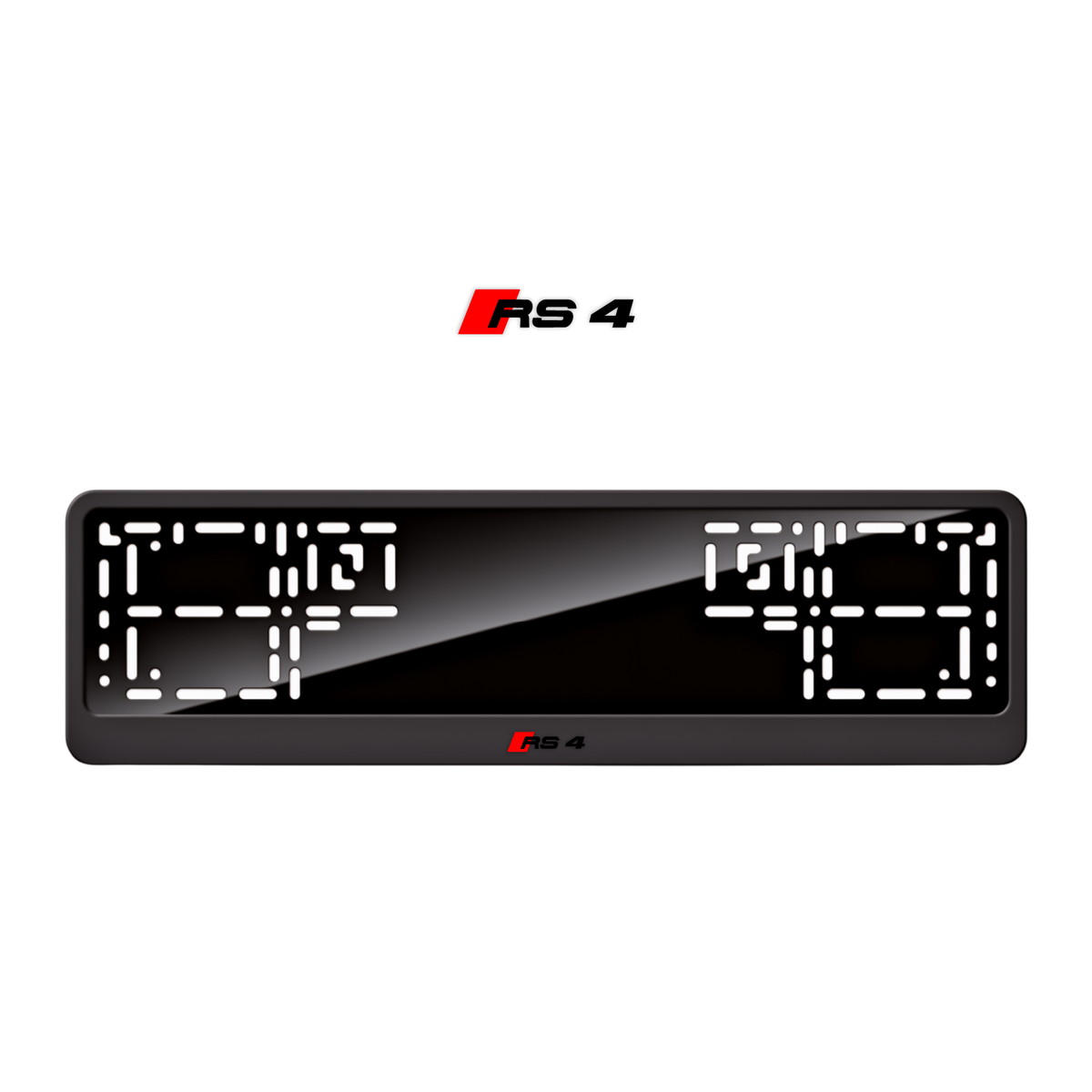 Cadres de plaque d'immatriculation RS 4 - Noir - CLASSIC