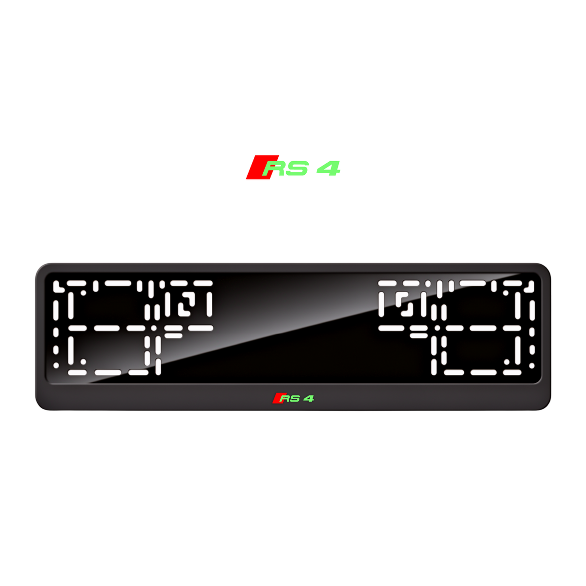 Cadres de plaque d'immatriculation RS 4 - Vert néon - CLASSIC