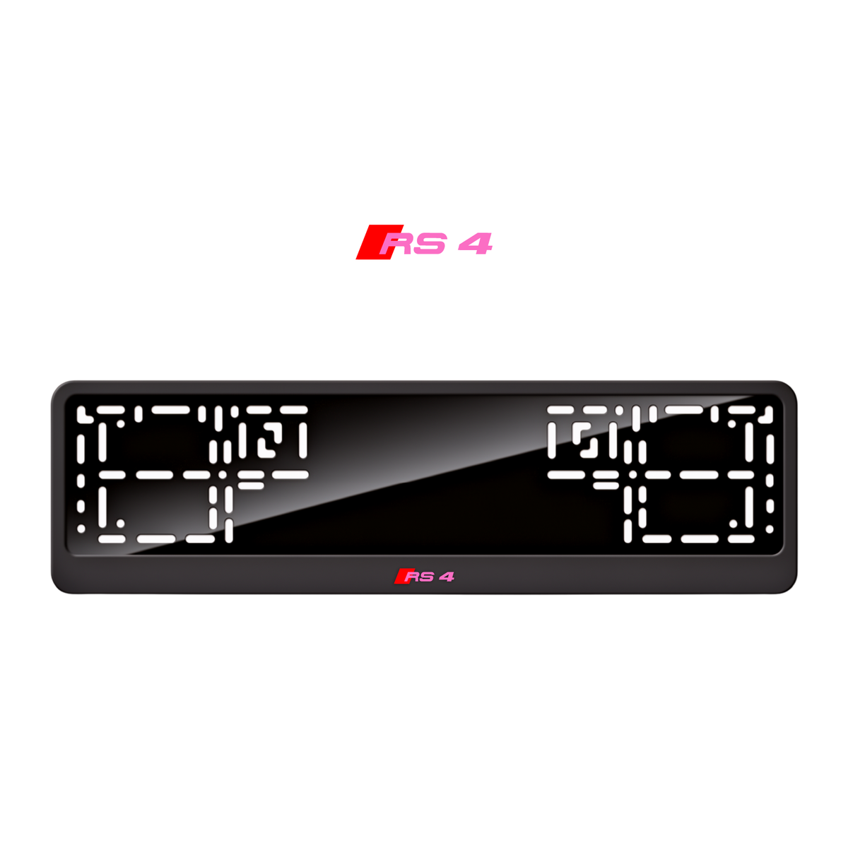 Cadres de plaque d'immatriculation RS 4 - Rose - CLASSIC