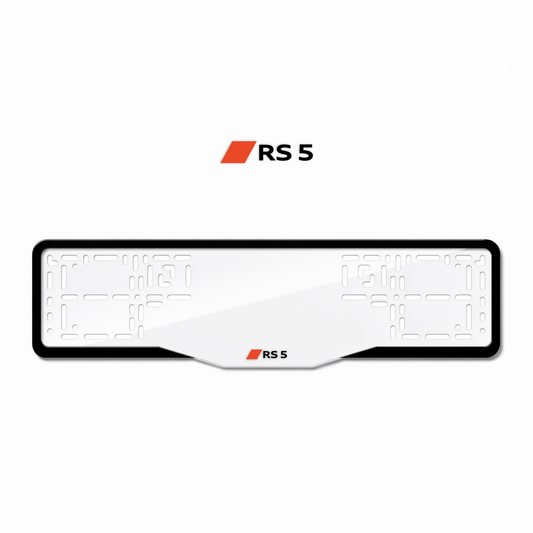 Cadres de plaque d'immatriculation RS 5 - Noir - GLASS