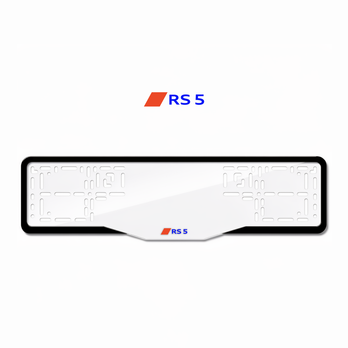 Cadres de plaque d'immatriculation RS 5 - Bleu - GLASS