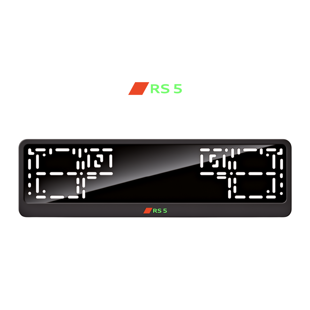 Cadres de plaque d'immatriculation RS 5 - Vert néon - CLASSIC