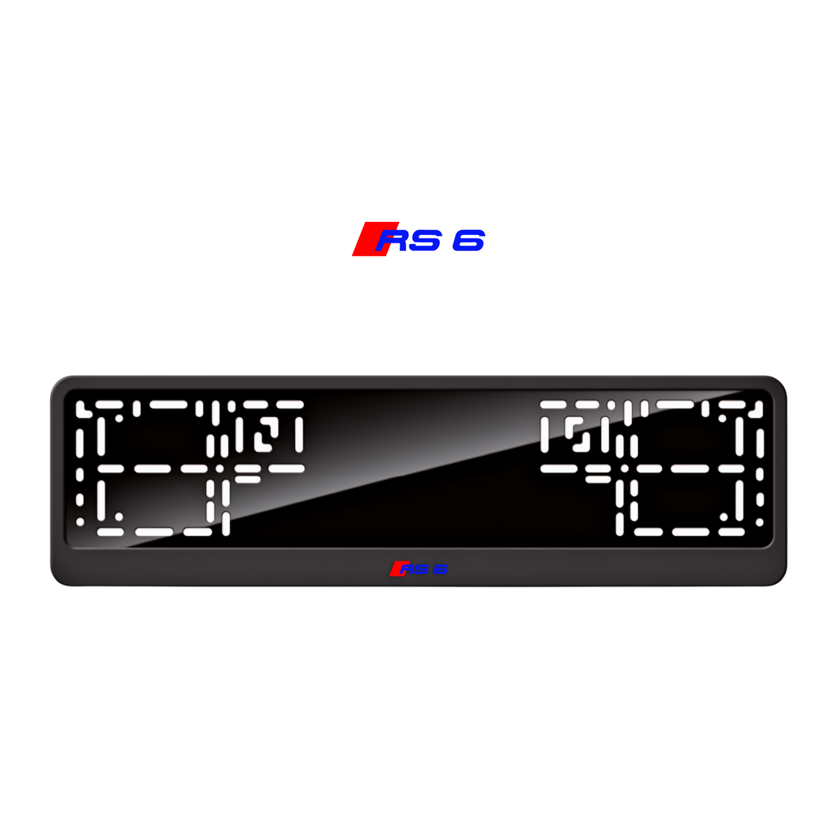 Cadres de plaque d'immatriculation RS 6 - Bleu - CLASSIC
