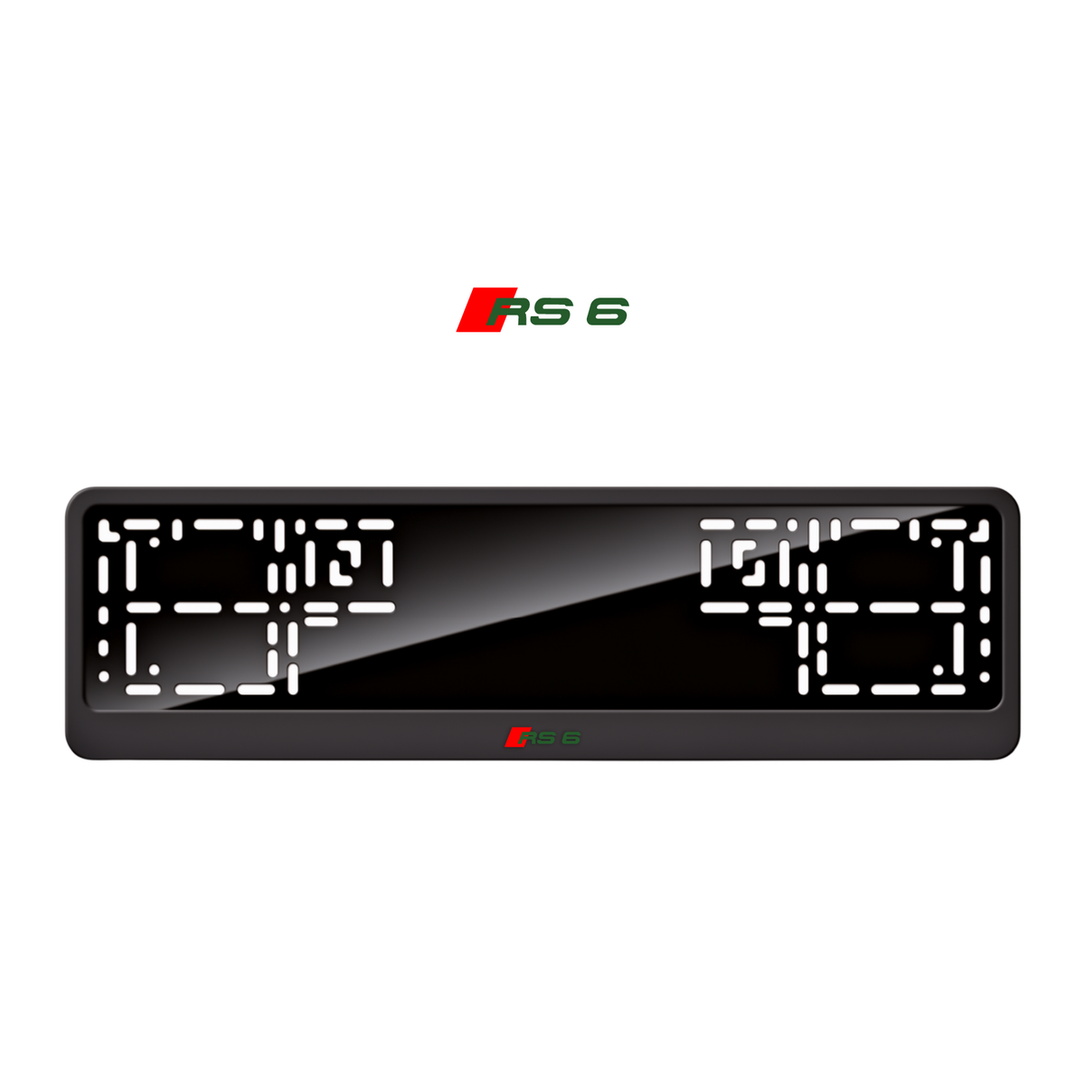 Cadres de plaque d'immatriculation RS 6 - Vert - CLASSIC