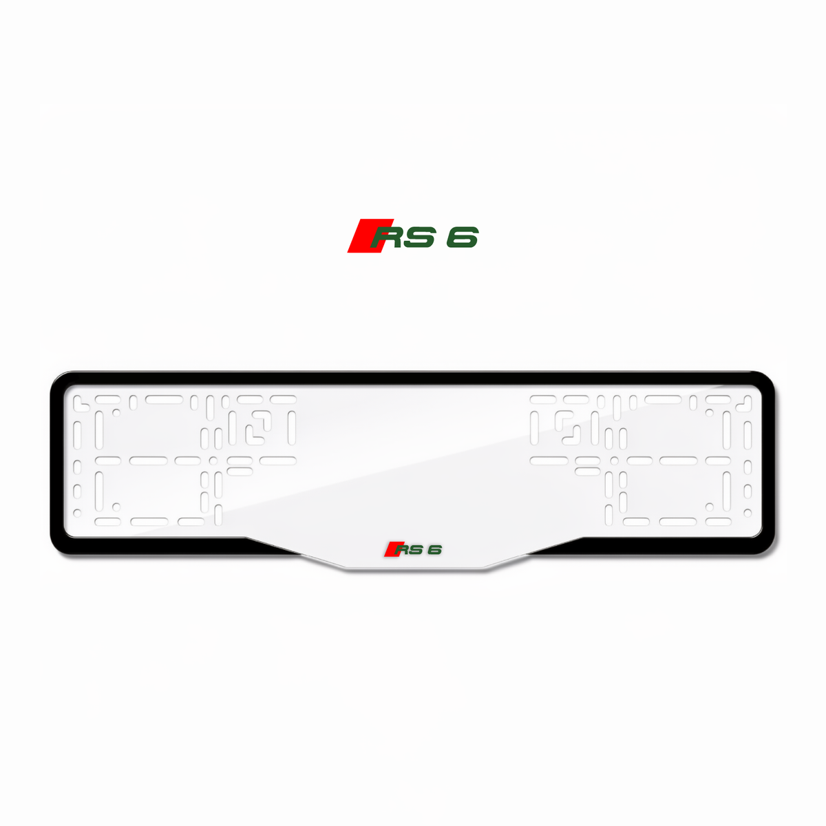 Cadres de plaque d'immatriculation RS 6 - Vert - GLASS