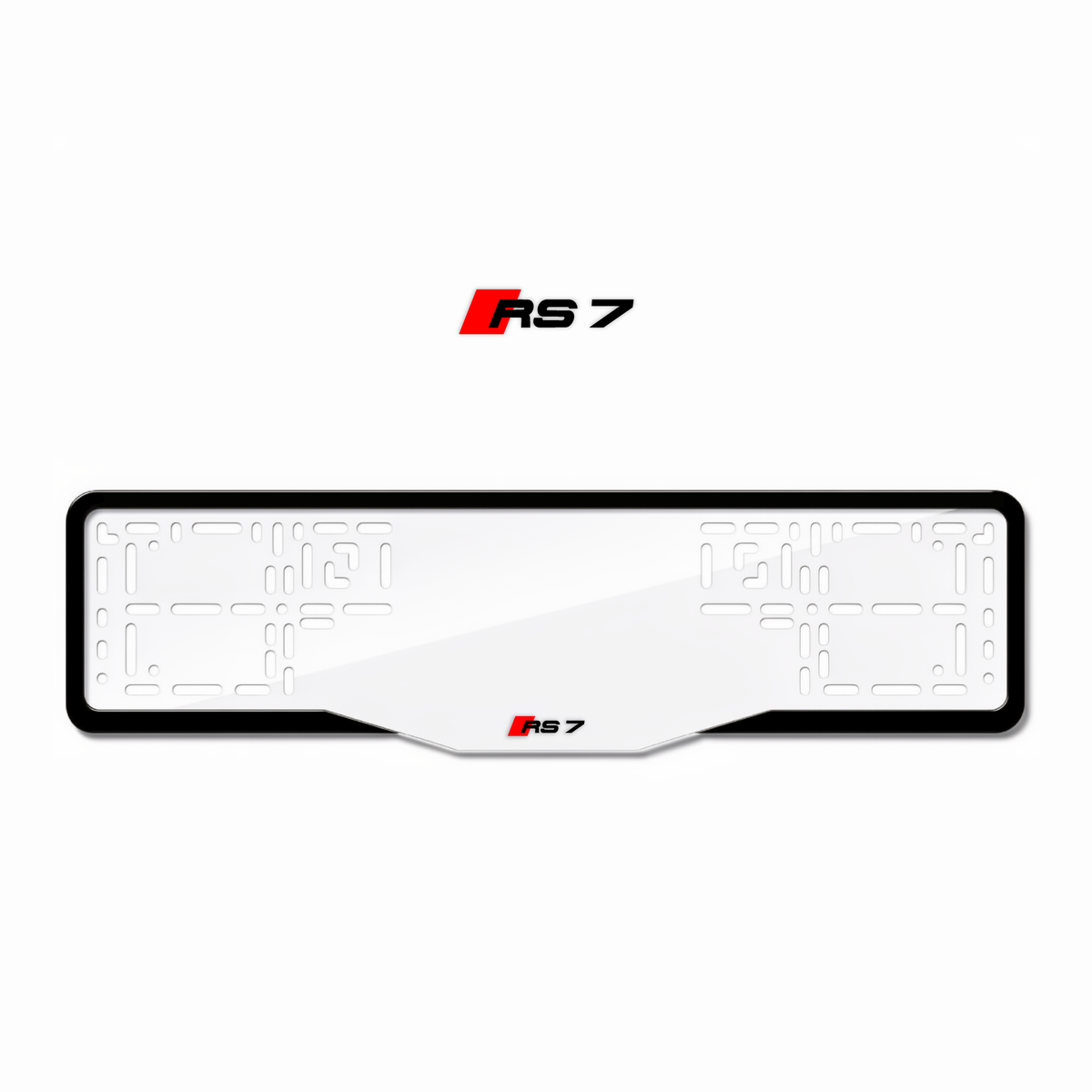 Cadres de plaque d'immatriculation RS 7 - Noir - GLASS