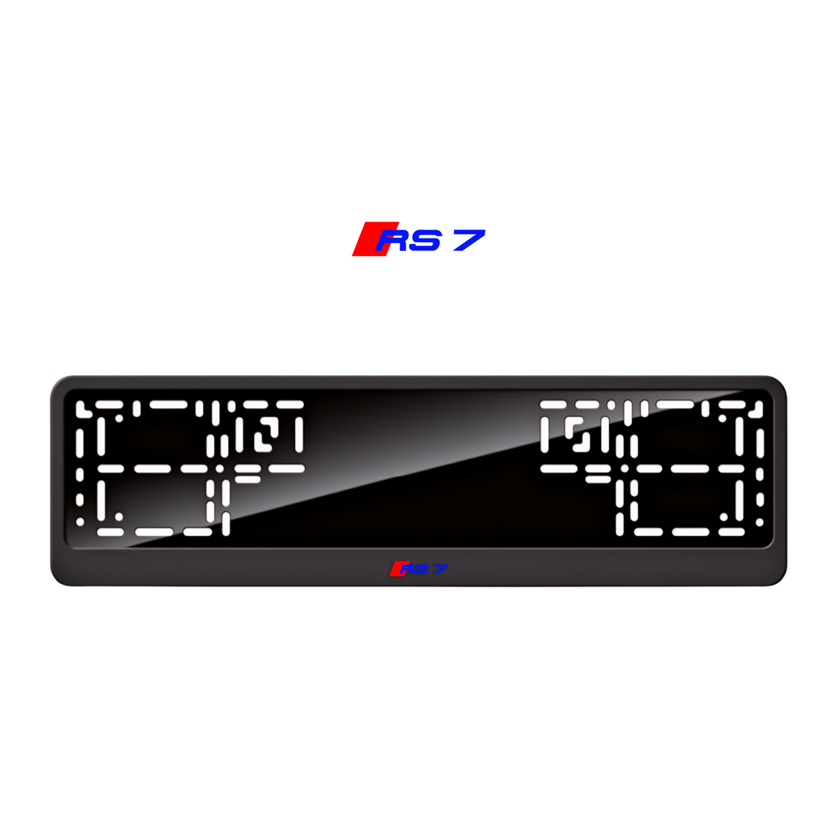 Cadres de plaque d'immatriculation RS 7 - Bleu - CLASSIC