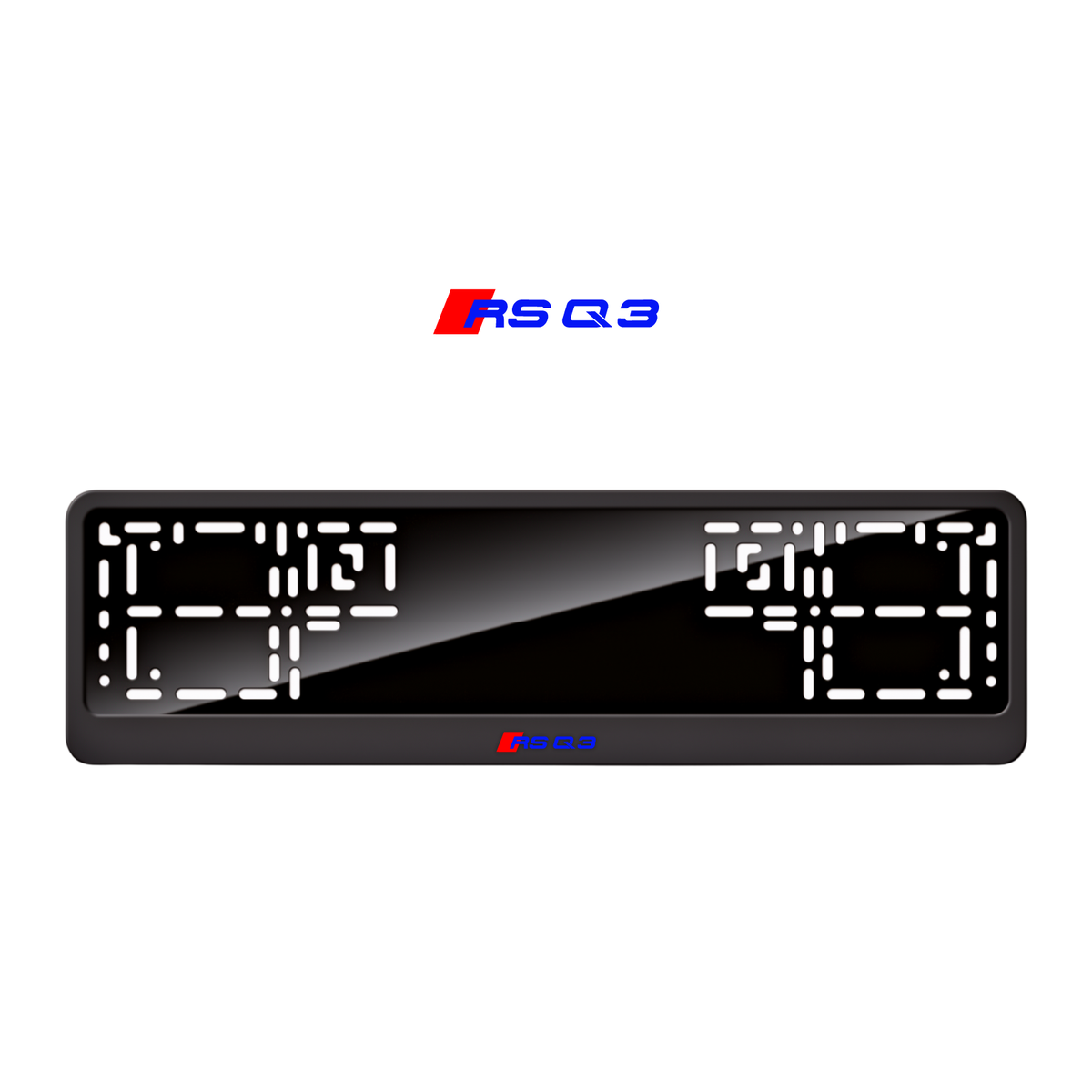 Cadres de plaque d'immatriculation RS Q3 - Bleu - CLASSIC
