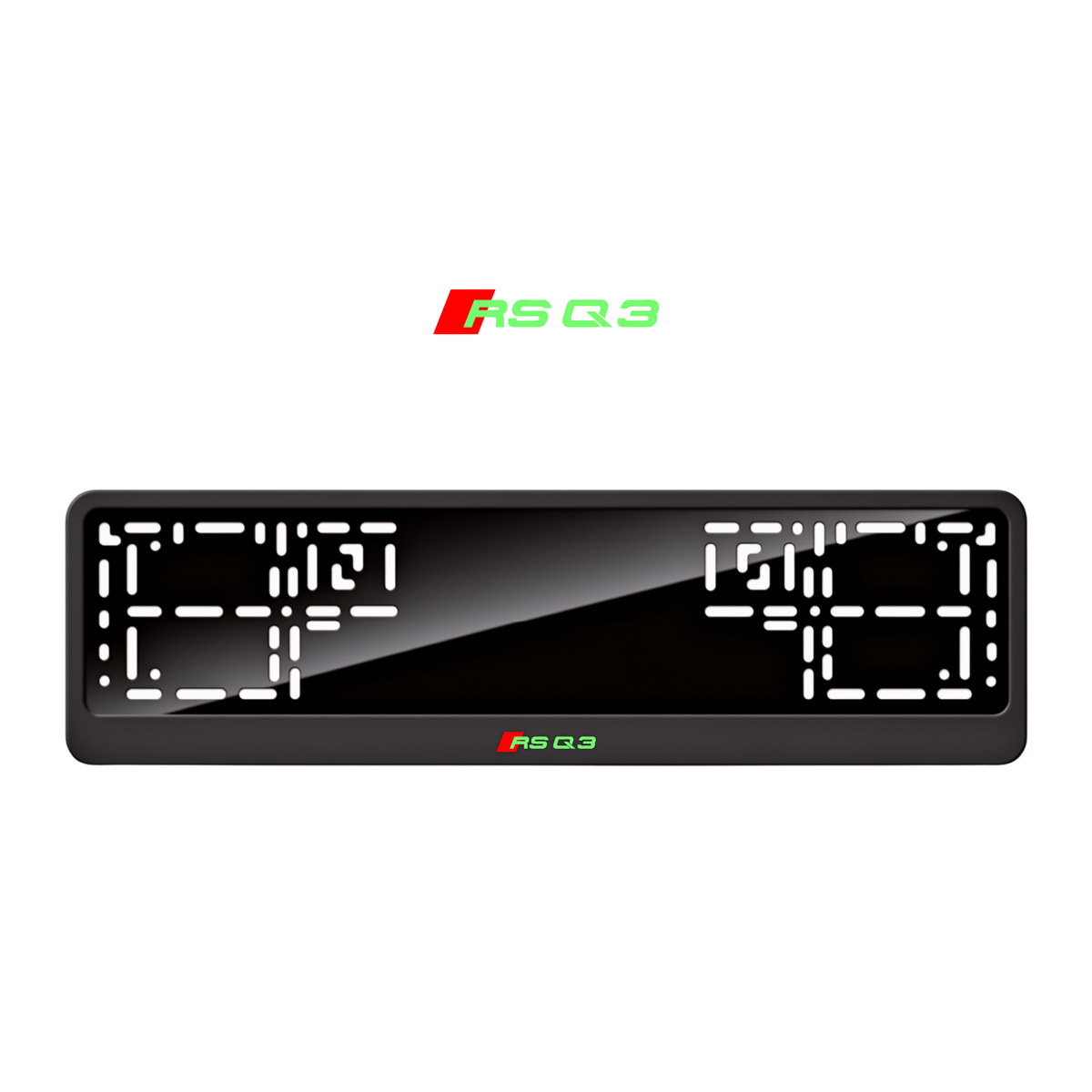Cadres de plaque d'immatriculation RS Q3 - Vert néon - CLASSIC