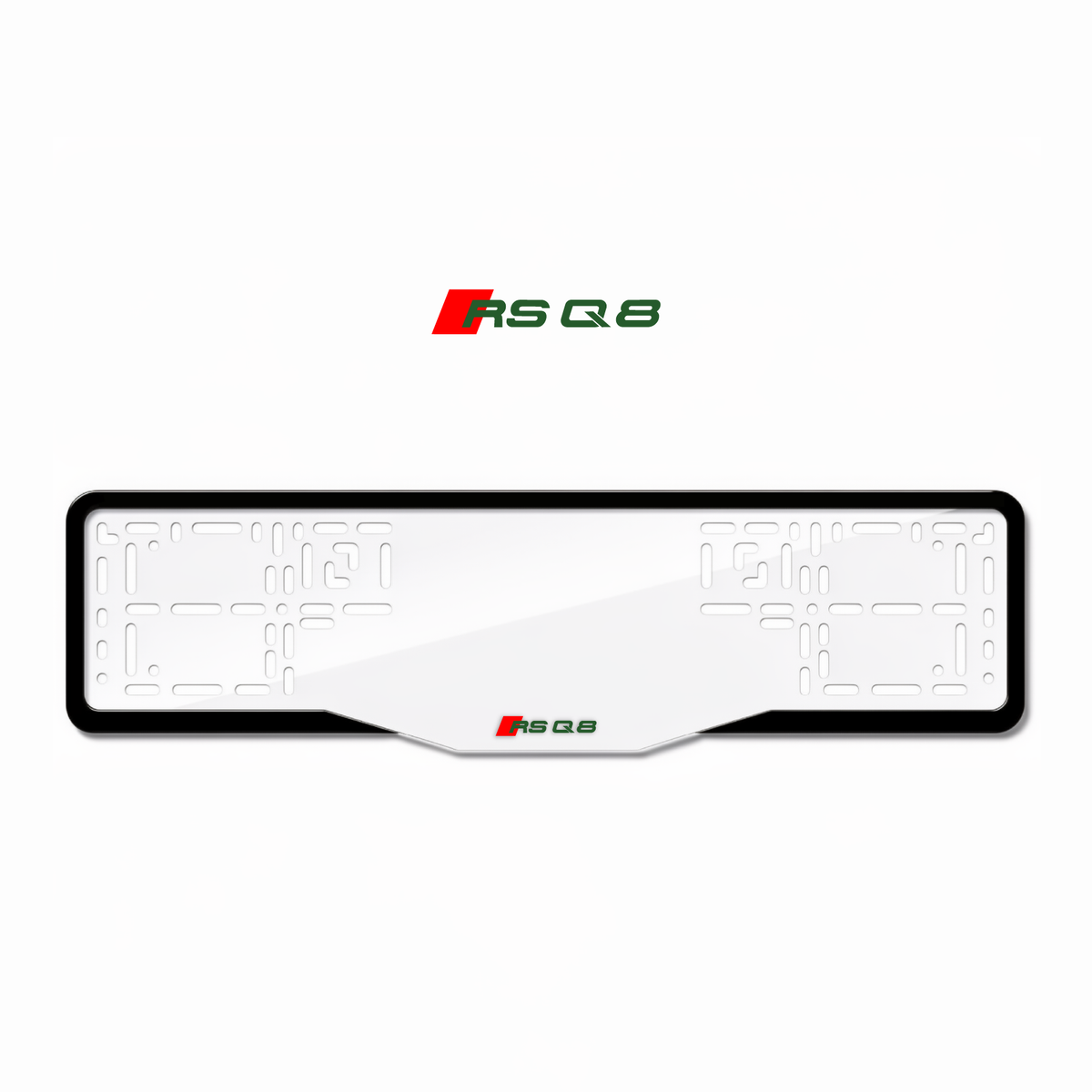 Cadres de plaque d'immatriculation RS Q8 - Vert - GLASS