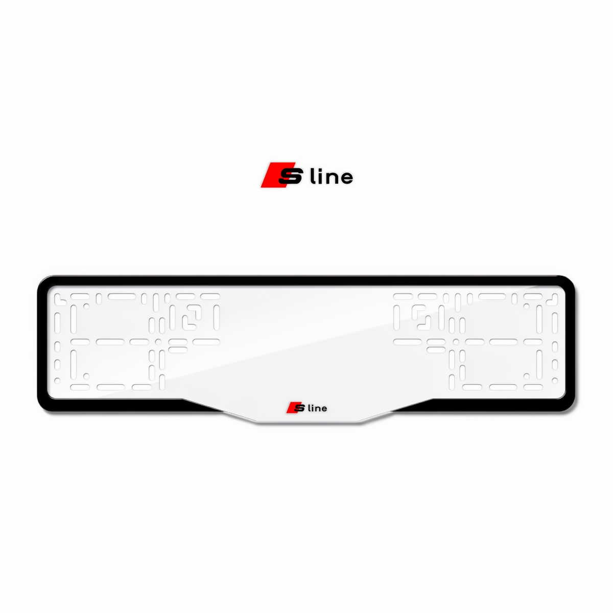 Cadres de plaque d'immatriculation S line - Noir - GLASS