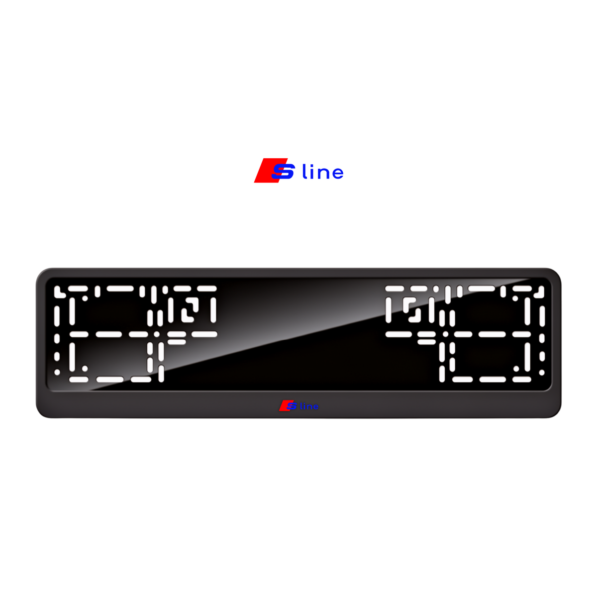 Cadres de plaque d'immatriculation S line - Bleu - CLASSIC