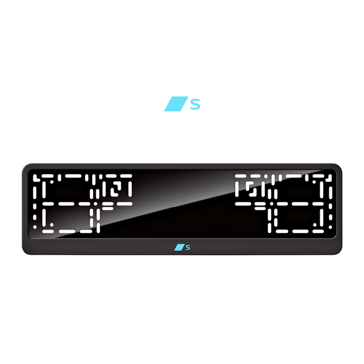 Cadres de plaque d'immatriculation S line (nouveau logo) - Bleu Tiffany - CLASSIC