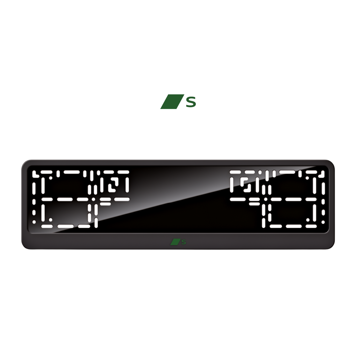 Cadres de plaque d'immatriculation S line (nouveau logo) - Vert - CLASSIC
