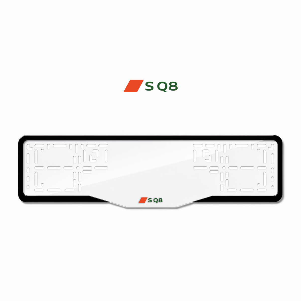 Cadres de plaque d'immatriculation SQ8 - Vert - GLASS