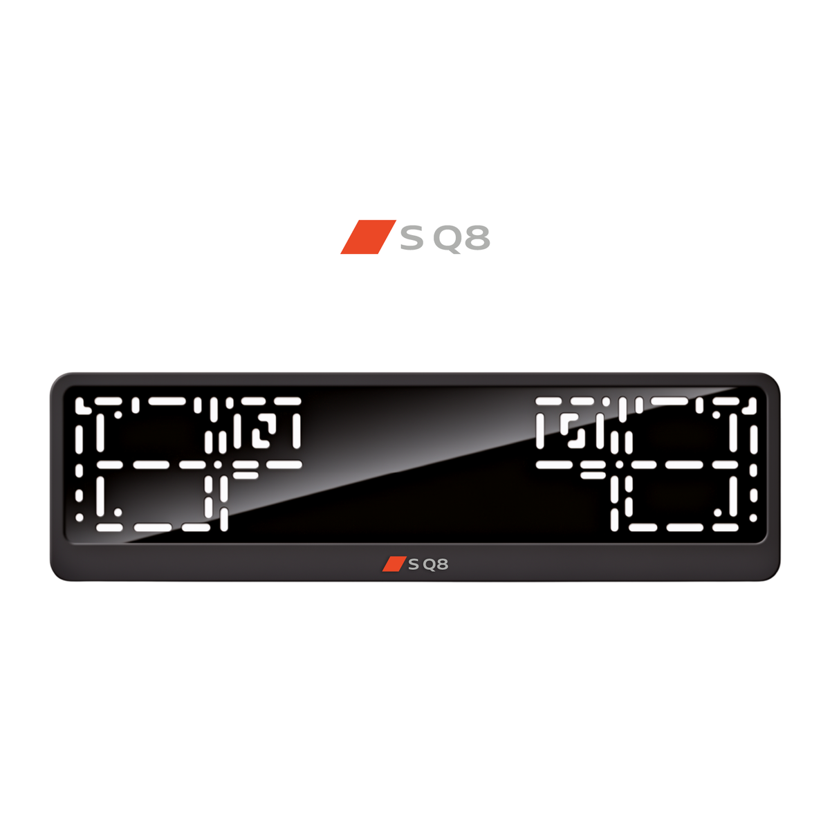 Cadres de plaque d'immatriculation SQ8 - Gris - CLASSIC