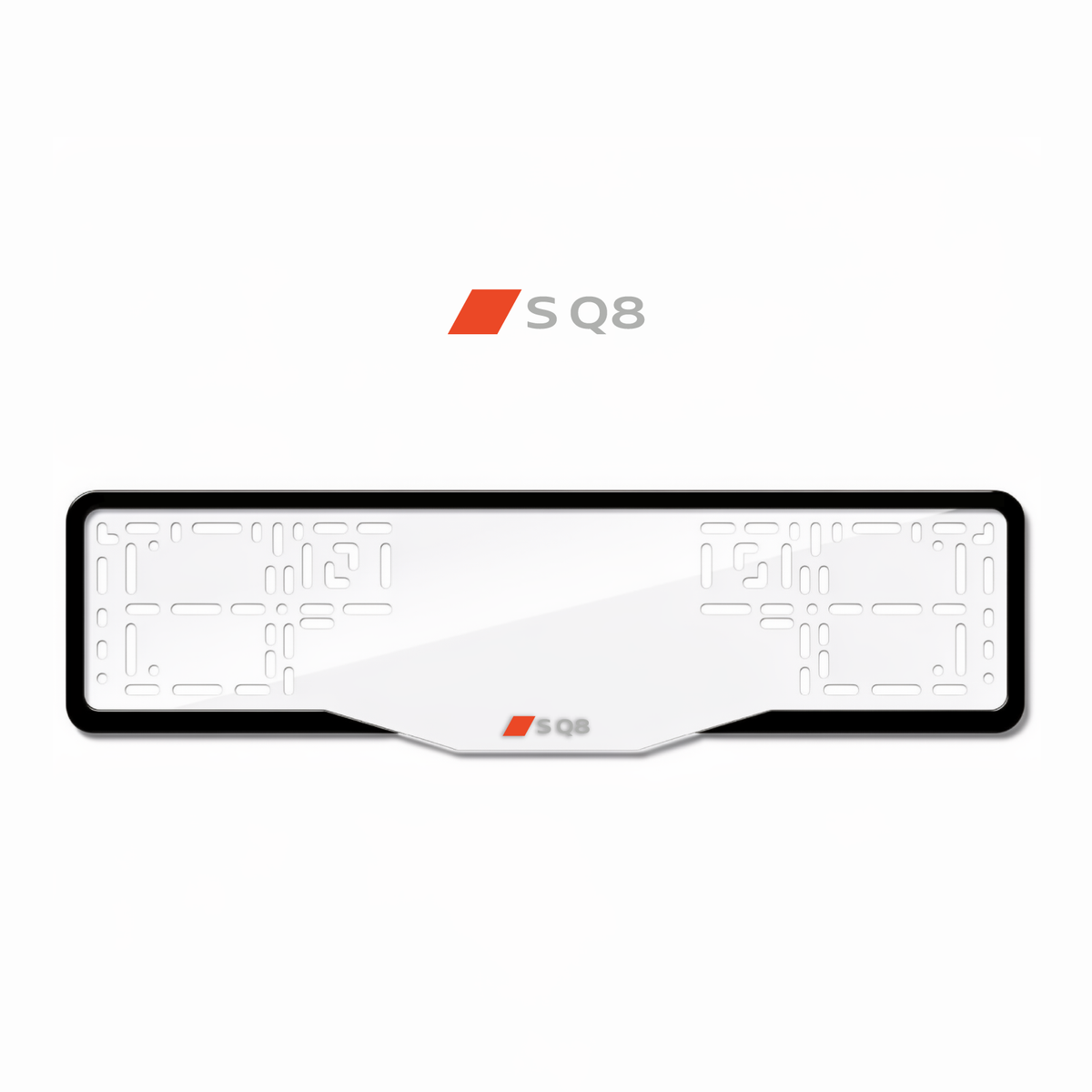 Cadres de plaque d'immatriculation SQ8 - Gris - GLASS
