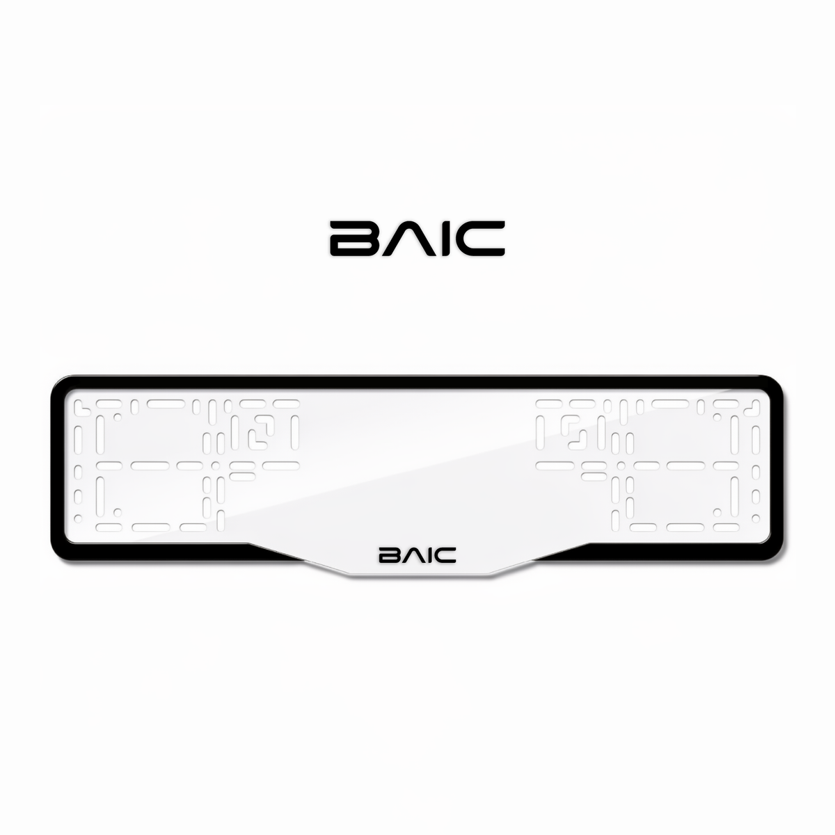 Cadres de plaque d'immatriculation BAIC - Noir - GLASS