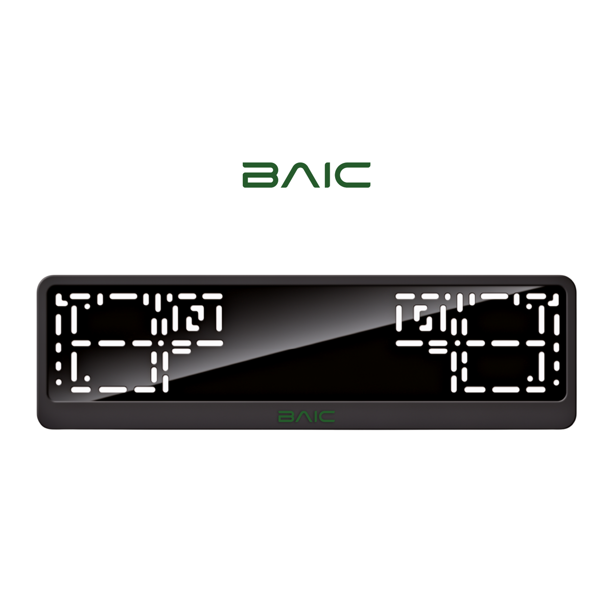Cadres de plaque d'immatriculation BAIC - Vert - CLASSIC