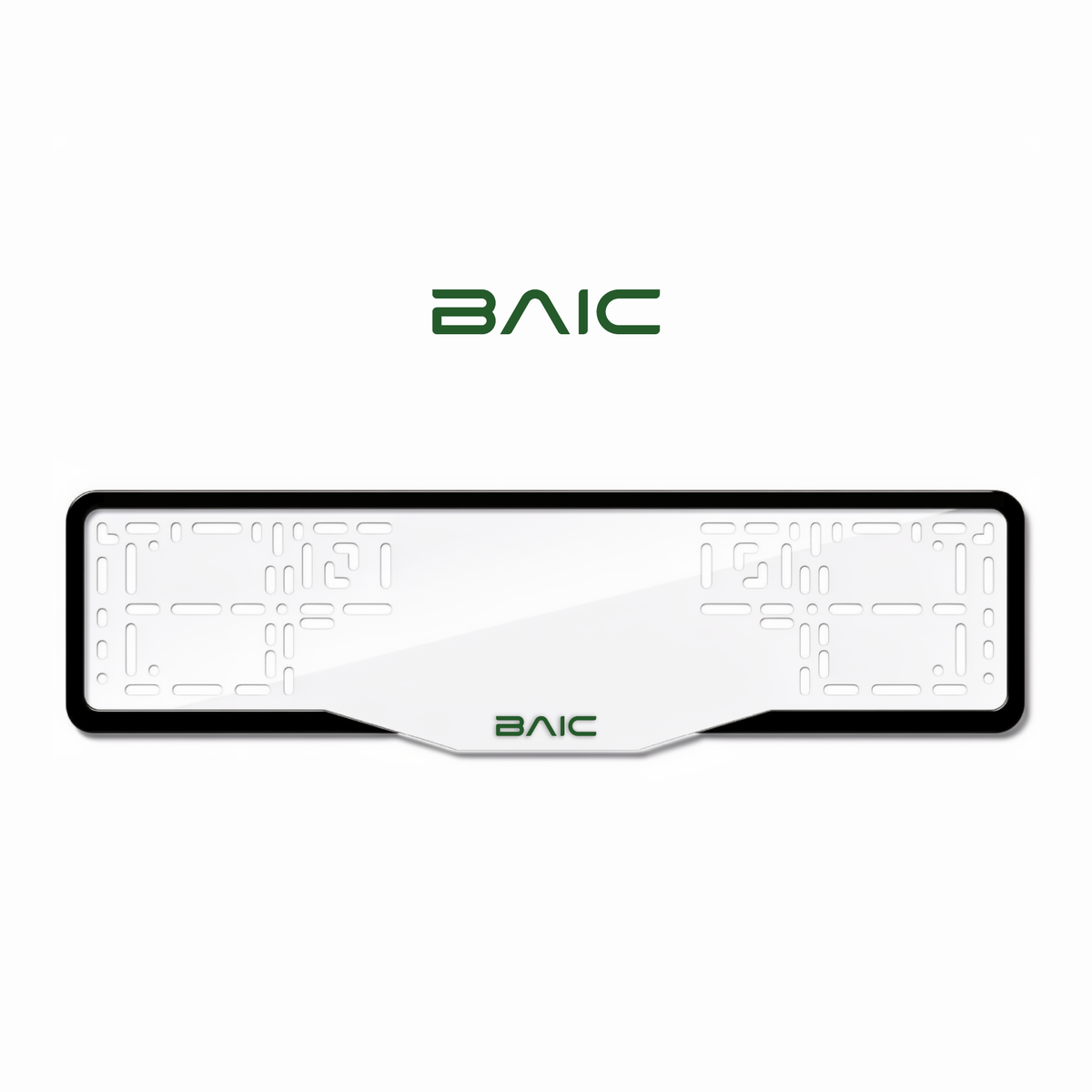 Cadres de plaque d'immatriculation BAIC - Vert - GLASS