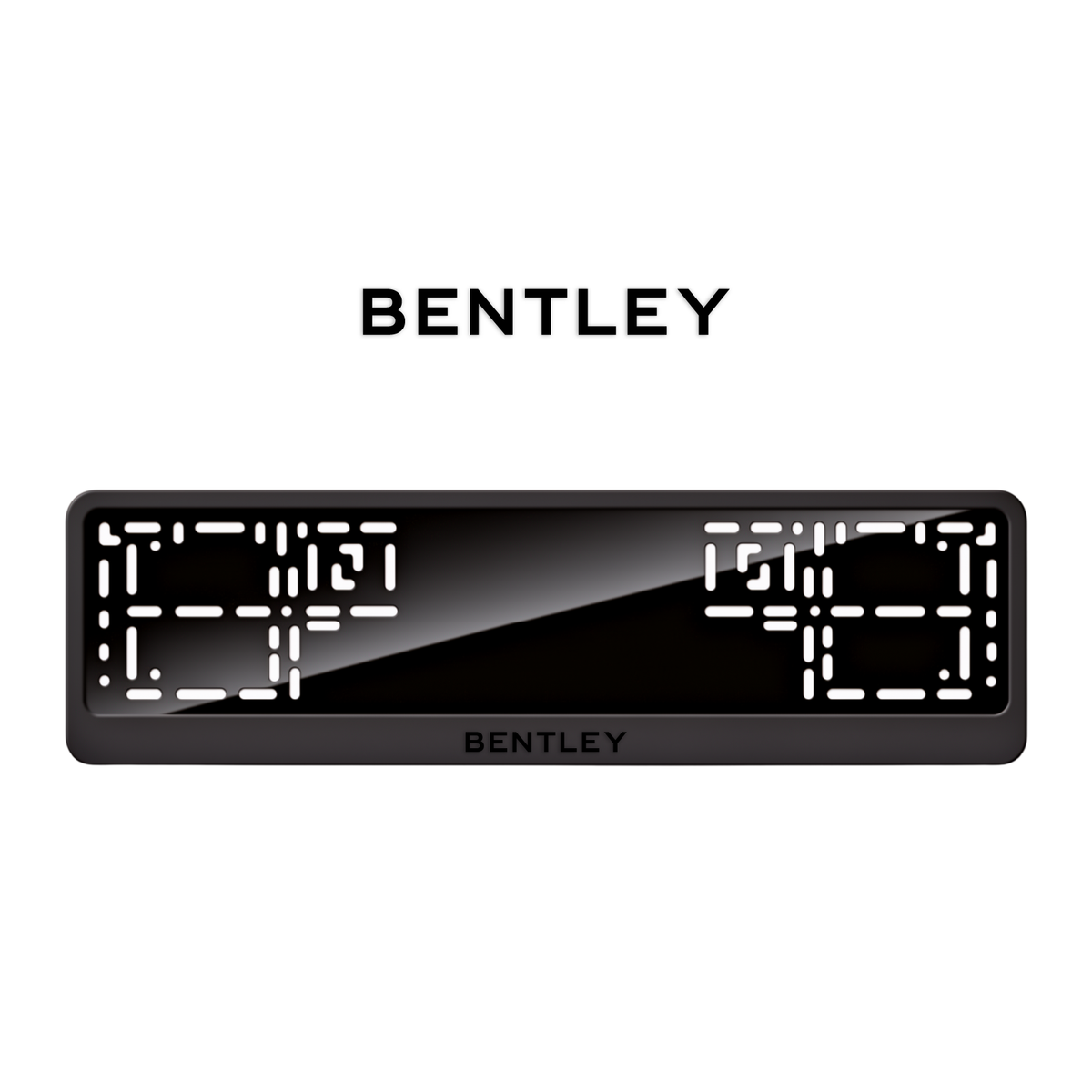 Cadres de plaque d'immatriculation Bentley - Noir - CLASSIC