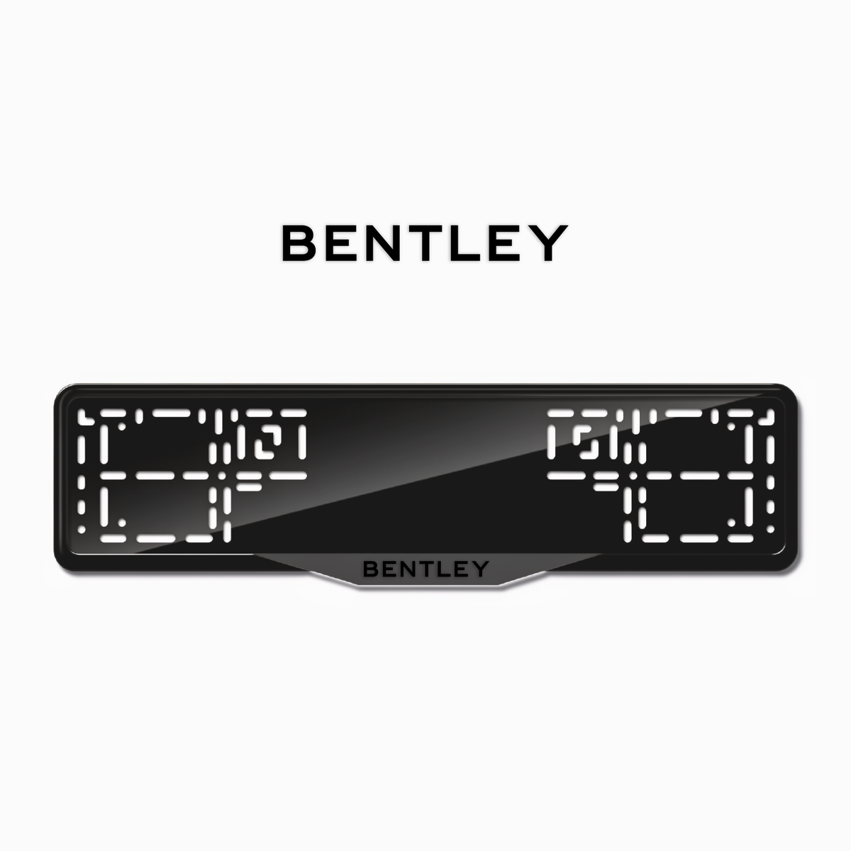 Cadres de plaque d'immatriculation Bentley - Noir - SATIN