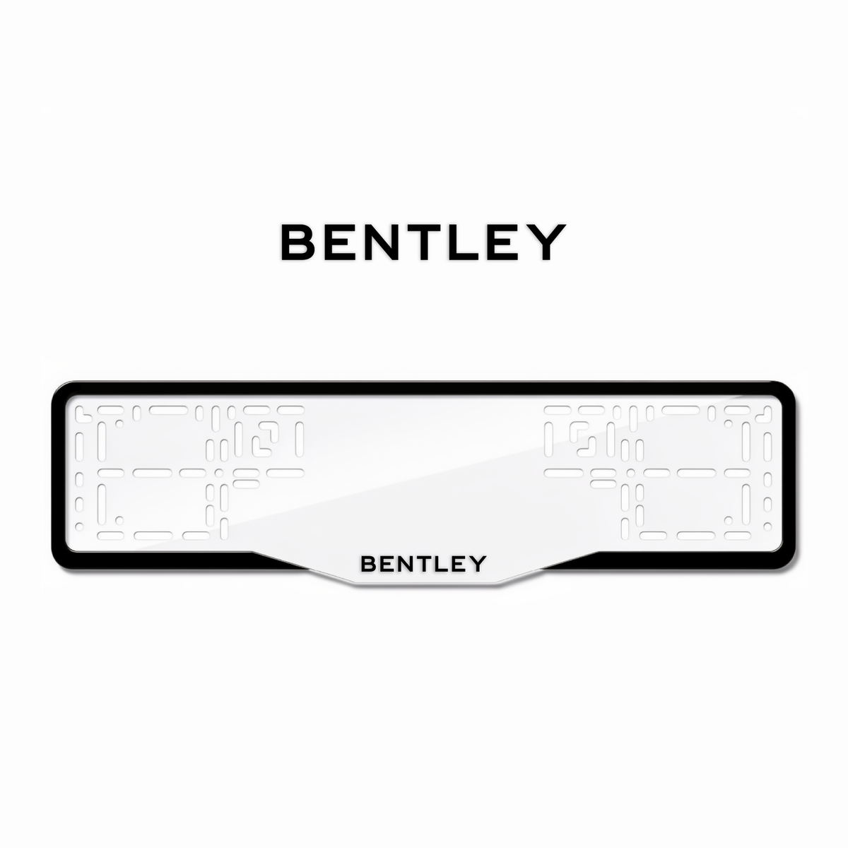 Cadres de plaque d'immatriculation Bentley - Noir - GLASS
