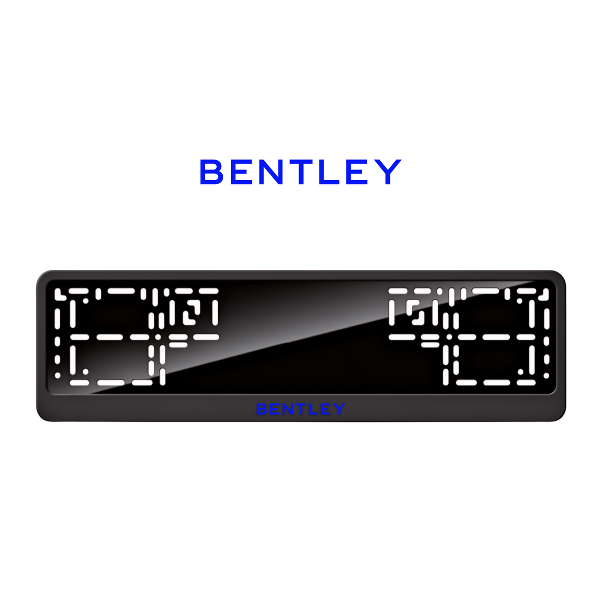 Cadres de plaque d'immatriculation Bentley - Bleu - CLASSIC