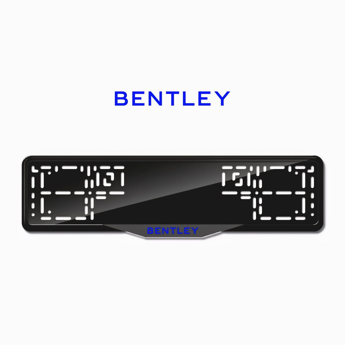 Cadres de plaque d'immatriculation Bentley - Bleu - SATIN