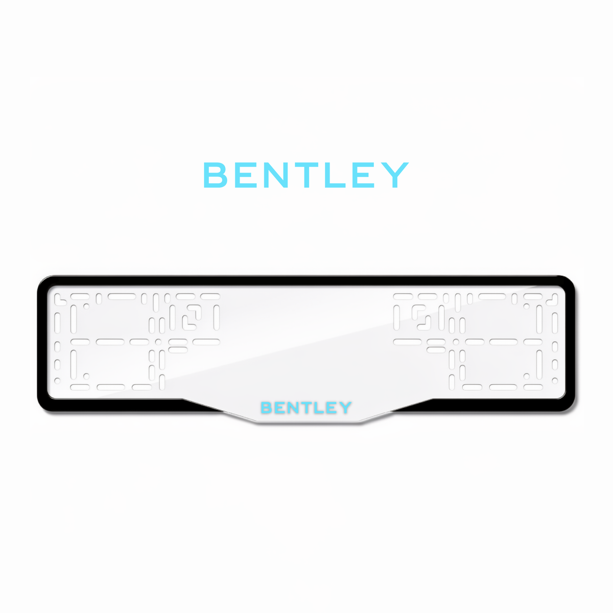 Cadres de plaque d'immatriculation Bentley - Bleu Tiffany - GLASS
